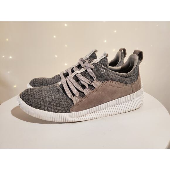 Sorel Out N About Plus Waterproof Stretch Lace Up Sneaker Womens Size 7.5 Gray - Picture 1 of 10